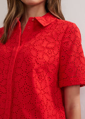 Nicky Shirt Dress - Red