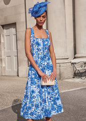 Goldie Printed Dress - Blue