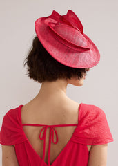 Oval Fascinator - Coral