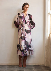 Clarra Floral Dress - Purple