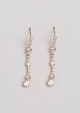 Stone Drop Earrings - Gold