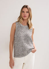 Lorelle Knit Tank - Black/Ivory
