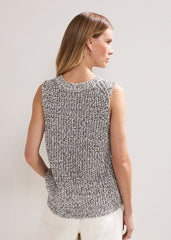 Lorelle Knit Tank - Black/Ivory