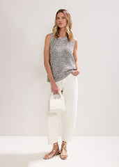 Lorelle Knit Tank - Black/Ivory