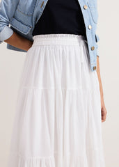 Alva Cotton Skirt - White