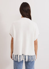 Myleene Fringe Knit - Ivory