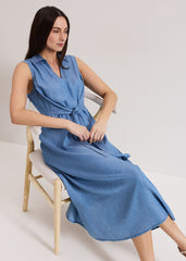 Becky Chambray Dress - Blue