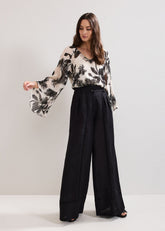 Ayse Linen Trouser - Black