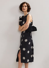 Joslyne Spot Dress - Black/Ivory