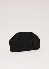 Suede Clutch Bag - Black