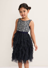 Andrina Sequin Dress - Navy