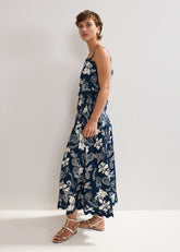 Evalina Print Skirt - Blue