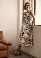 Trix Leopard Dress - Neutral