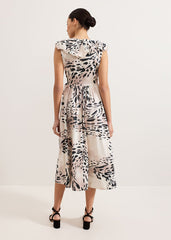 Trix Leopard Dress - Neutral
