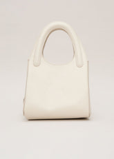 Leather Square Tote - Ivory