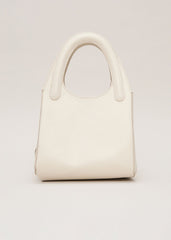 Leather Square Tote - Ivory