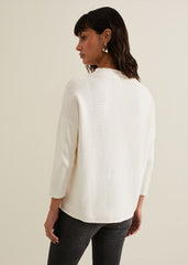 Elise Ripple Jumper - Ivory