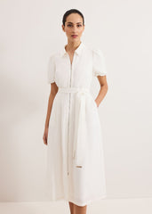 Carlotta Linen Dress - White