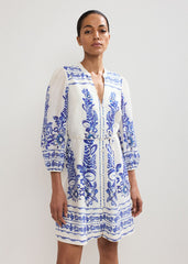 Pia Floral Dress - Ivory
