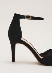 Suede Knotted Sandal - Black