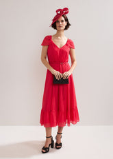 Jen Pink Midi Dress - Pink