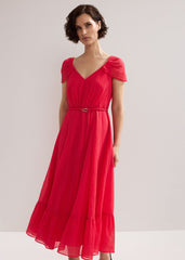 Jen Pink Midi Dress - Pink
