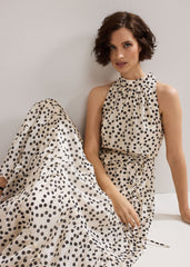 Nita Spot Maxi Dress - Ivory