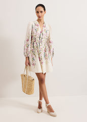 Velma Floral Dress - Ivory
