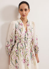 Velma Floral Dress - Ivory