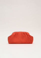 Suede Clutch Bag - Orange