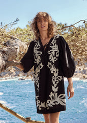 Bettie Tunic Dress - Black Multi