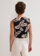 Sutton Printed Top - Black