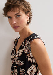 Sutton Printed Top - Black