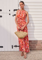 Zelah Floral Dress - Orange