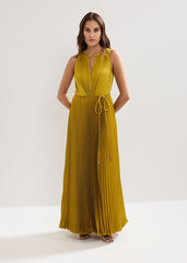 Dionne Pleated Dress - Yellow