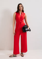 Becky Tie Front Jump - Red