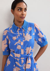 Petite Floral Dress - Blue