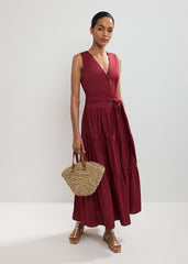 Clarissa Midi Dress - Burgundy