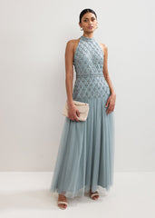 Nola Sequin Dress - Eau De Nil