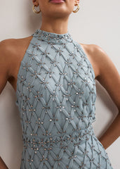 Nola Sequin Dress - Eau De Nil