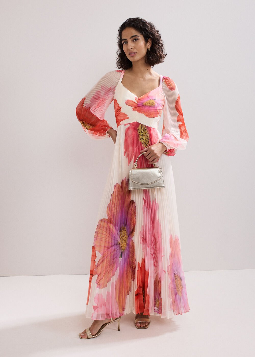 Reanna Pleated Dress - Ivory