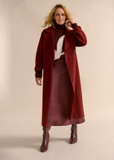 Darcy Wool Coat - Dark Red