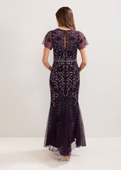 Kaida Beaded Dress - Purple