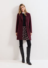 Lydia Wool Coat - Burgundy