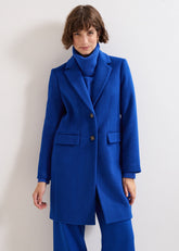 Lydia Blue Wool Coat - Cobalt