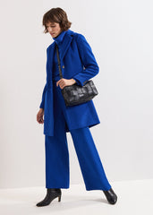 Lydia Blue Wool Coat - Cobalt