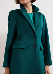 Lydia Long Wool Coat - Teal