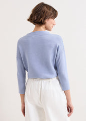 Elise Ripple Jumper - Blue