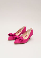 Suede Kitten Heel - Pink