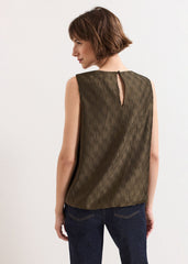 Zula Bubble Hem Top - Khaki